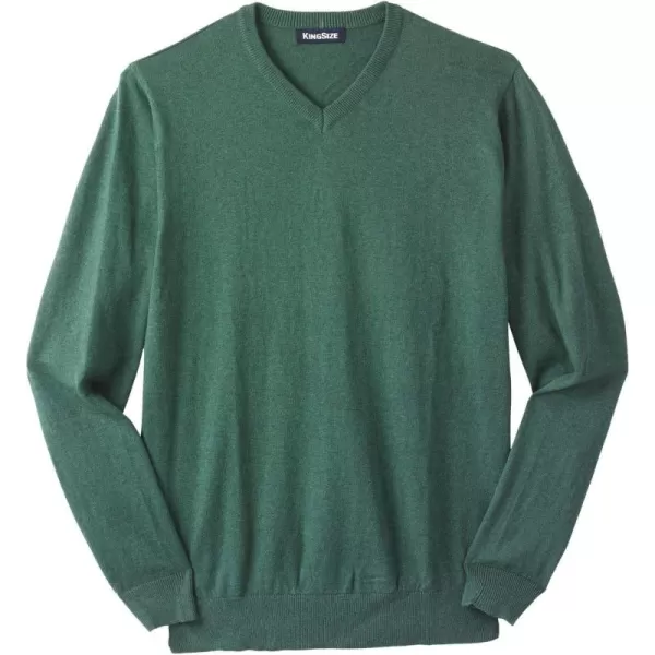 KingSize Mens Big ampamp Tall Lightweight VNeck SweaterHeather Hunter