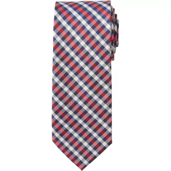 KingSize Mens Extra Long Check TieWhite Check