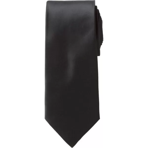 KingSize Mens ExtraLong Satin TieBlack 0089