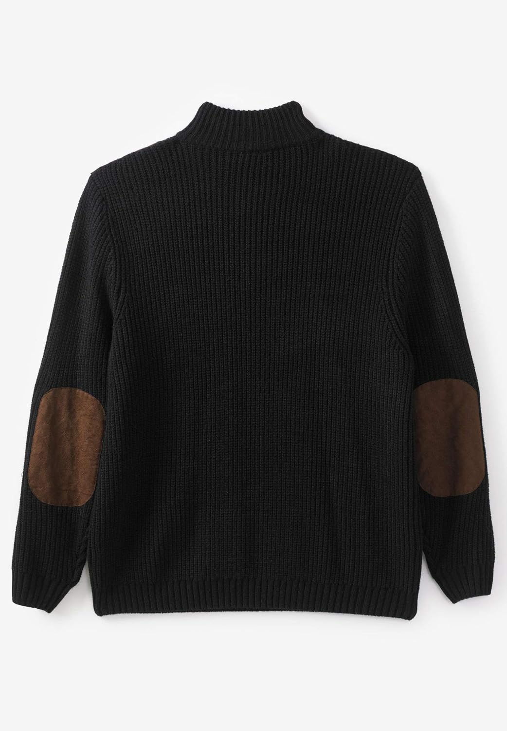 Boulder Creek by Kingsize Mens Big ampamp Tall Patch Sweater with Mock NeckStone