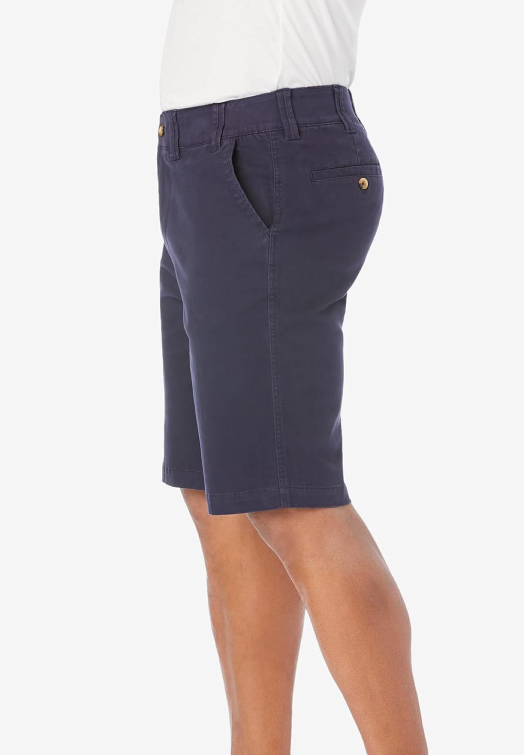 KingSize Mens Big ampamp Tall 10quot Flex FullElastic Waist Chino ShortsNavy