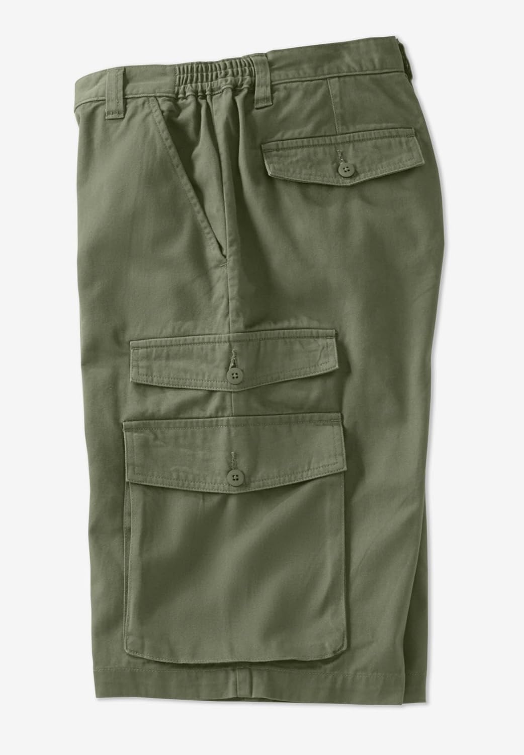 KingSize Mens Big ampamp Tall 12quot Side Elastic Cargo ShortsStonewash