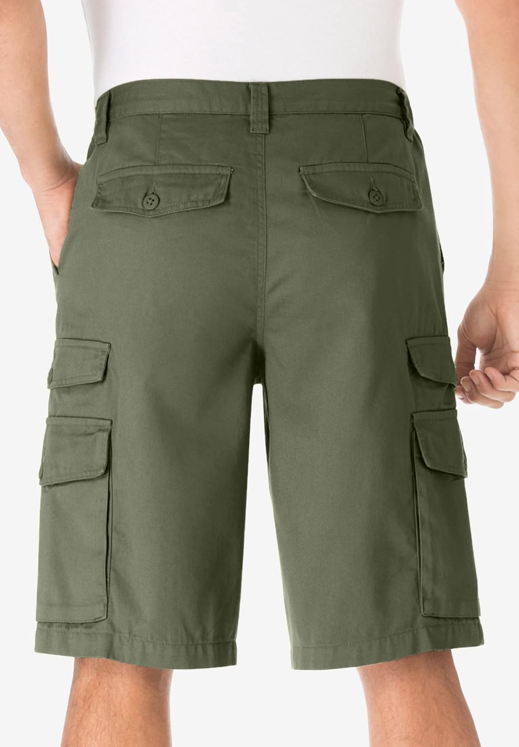 KingSize Mens Big ampamp Tall 12quot Side Elastic Cargo ShortsStonewash