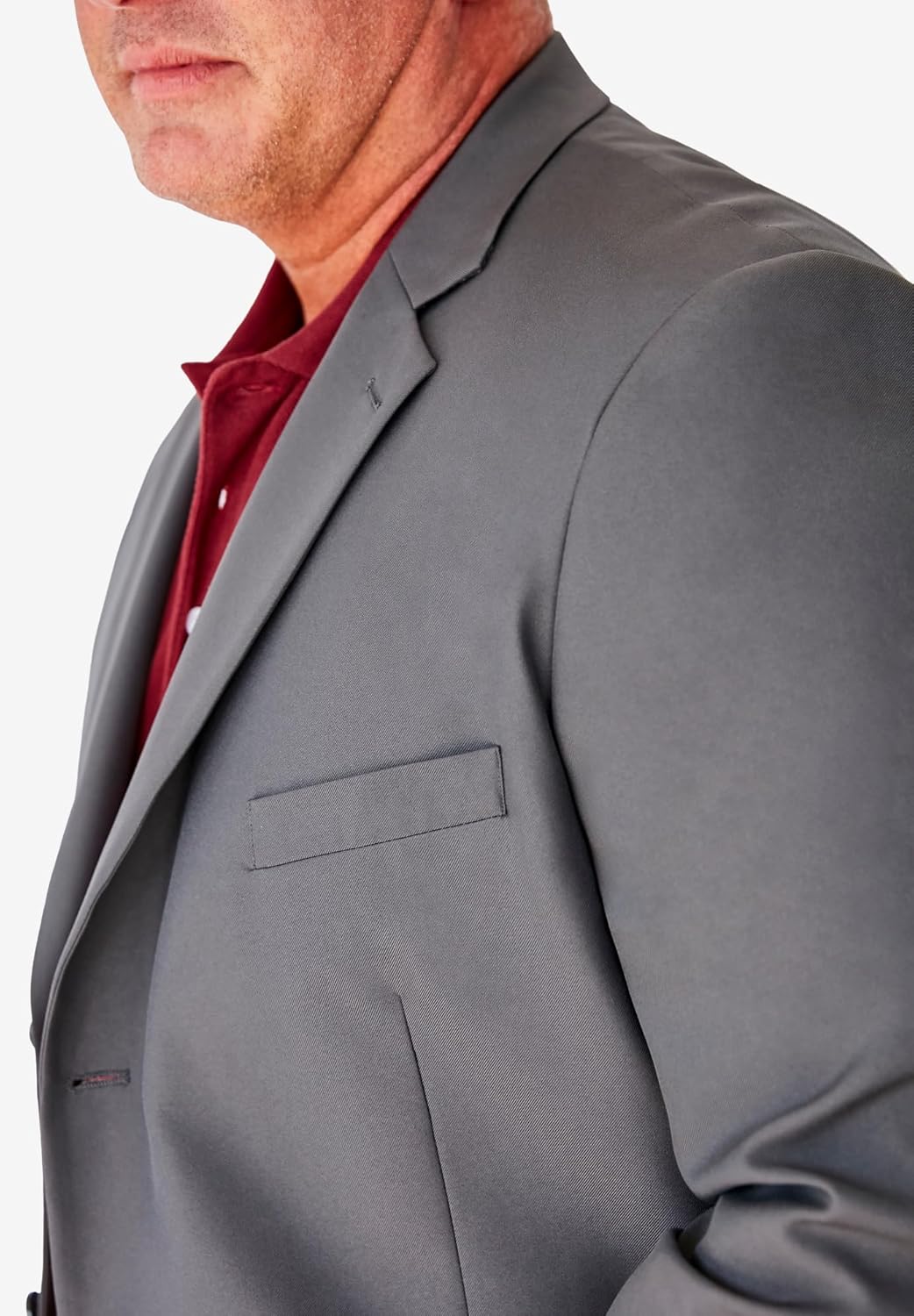 KingSize Mens Big ampamp Tall Easy Movement ThreeButton JacketNavy