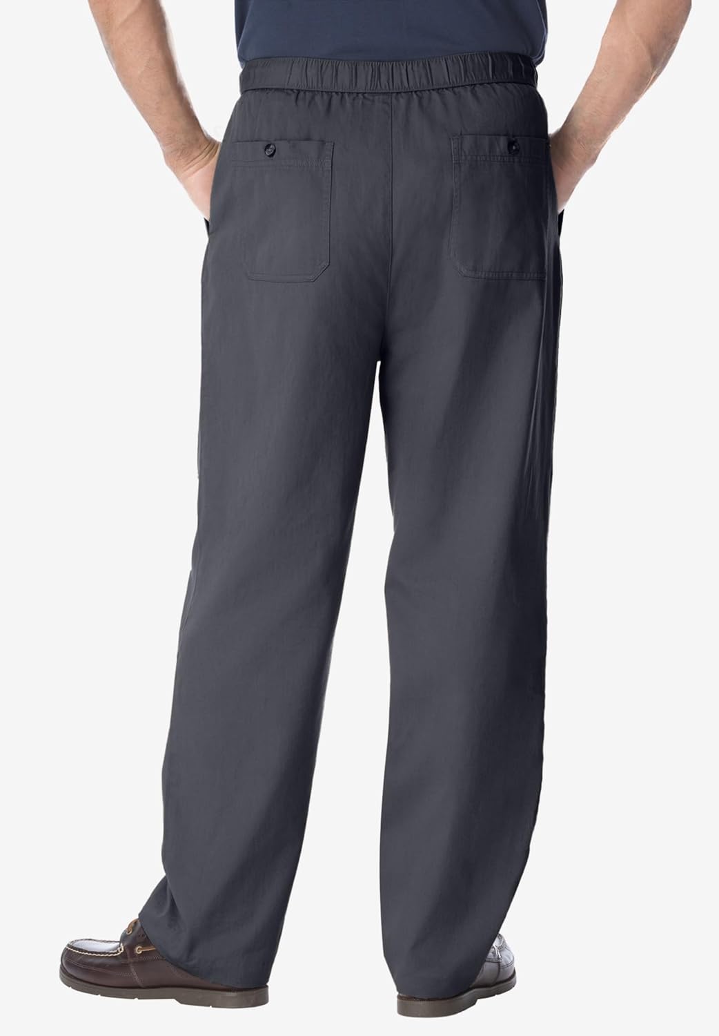 KingSize Mens Big ampamp Tall Knockarounds FullElastic Waist Pants in Twill Or DenimCarbon