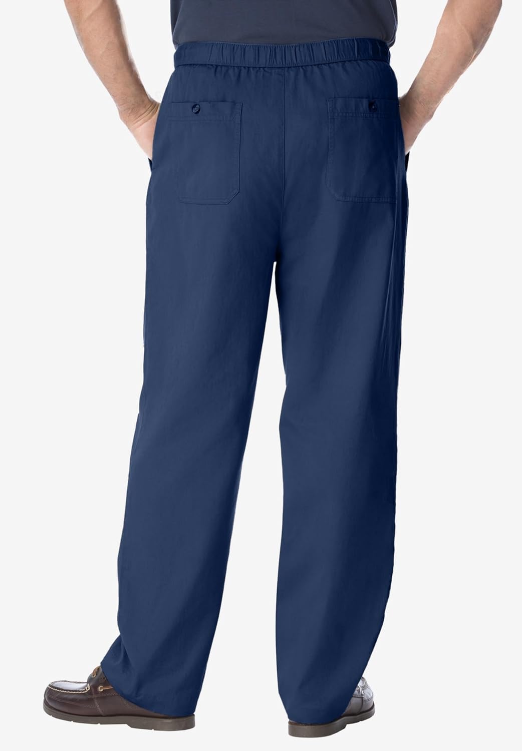 KingSize Mens Big ampamp Tall Knockarounds FullElastic Waist Pants in Twill Or DenimNavy