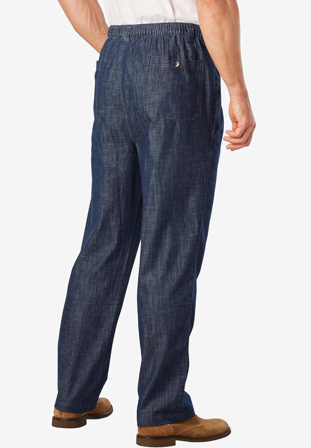 KingSize Mens Big ampamp Tall Knockarounds FullElastic Waist Pleated PantsCarbon