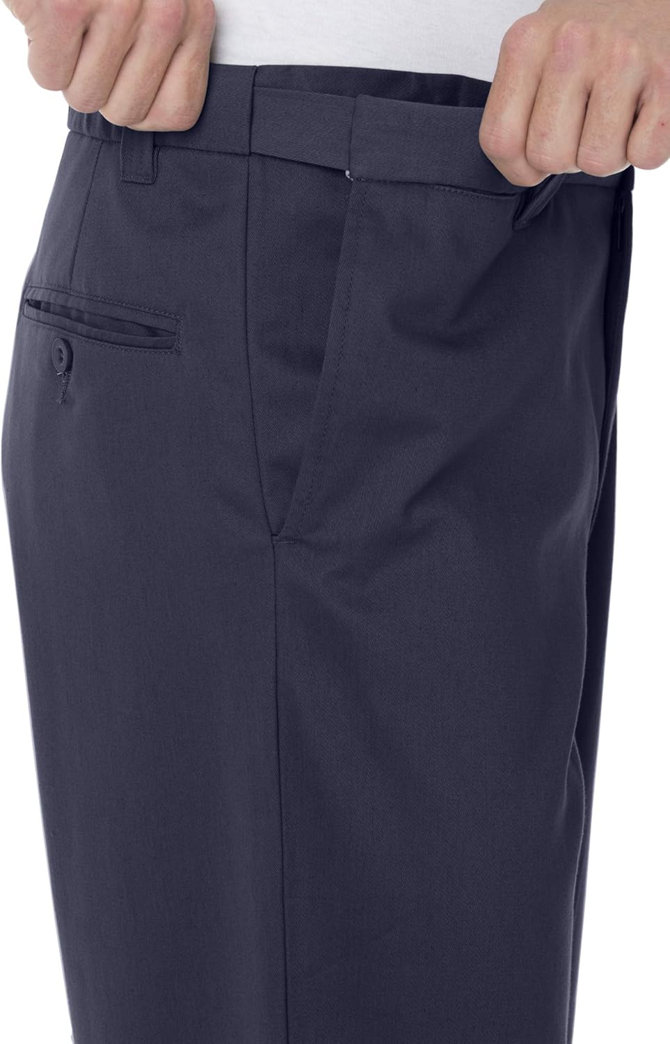 KingSize Mens Big ampamp Tall Tall WrinkleFree Expandable Waist PantNavy