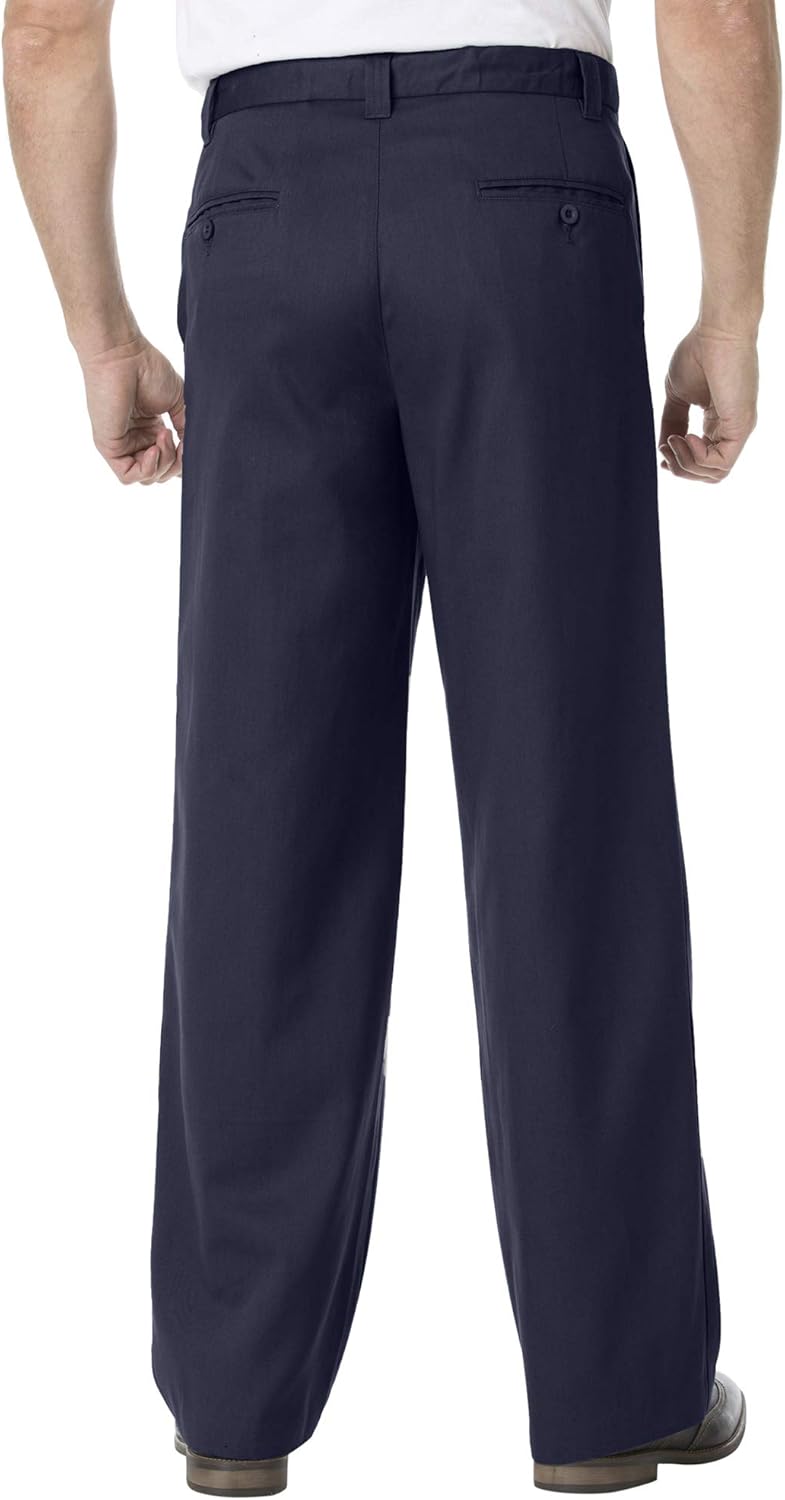KingSize Mens Big ampamp Tall Tall WrinkleFree Expandable Waist PantNavy