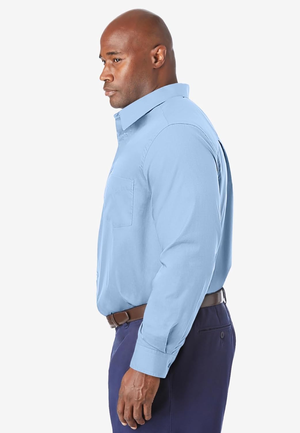 KingSize Mens Big ampamp Tall Tall WrinkleFree LongSleeve Dress ShirtSky Blue