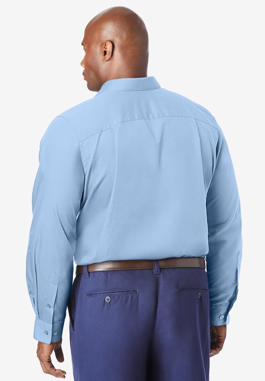 KingSize Mens Big ampamp Tall Tall WrinkleFree LongSleeve Dress ShirtSky Blue 5152