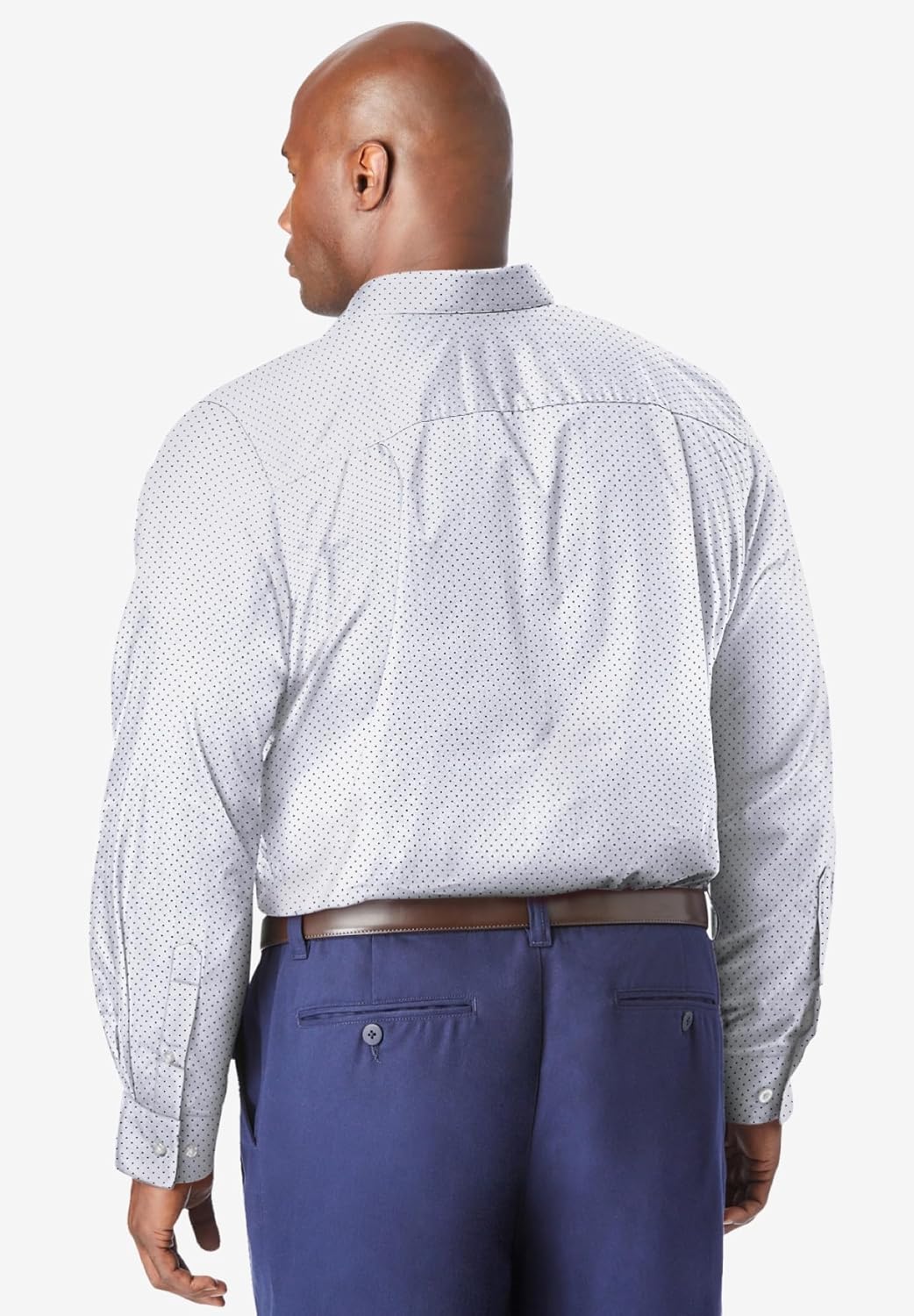 KingSize Mens Big ampamp Tall Tall WrinkleFree LongSleeve Dress ShirtWhite