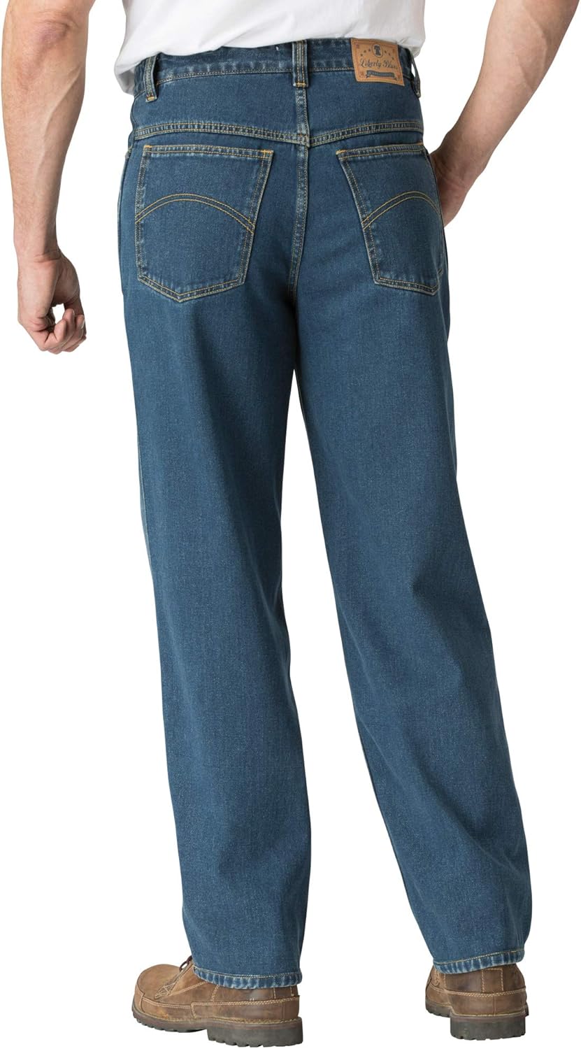 Kingsize Mens Big ampamp Tall Expandable Waist Relaxed Fit JeansStonewash