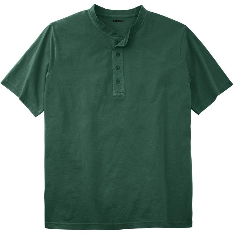 KingSize Mens Big ampamp Tall ShrinkLess Lightweight Henley TShirtHunter