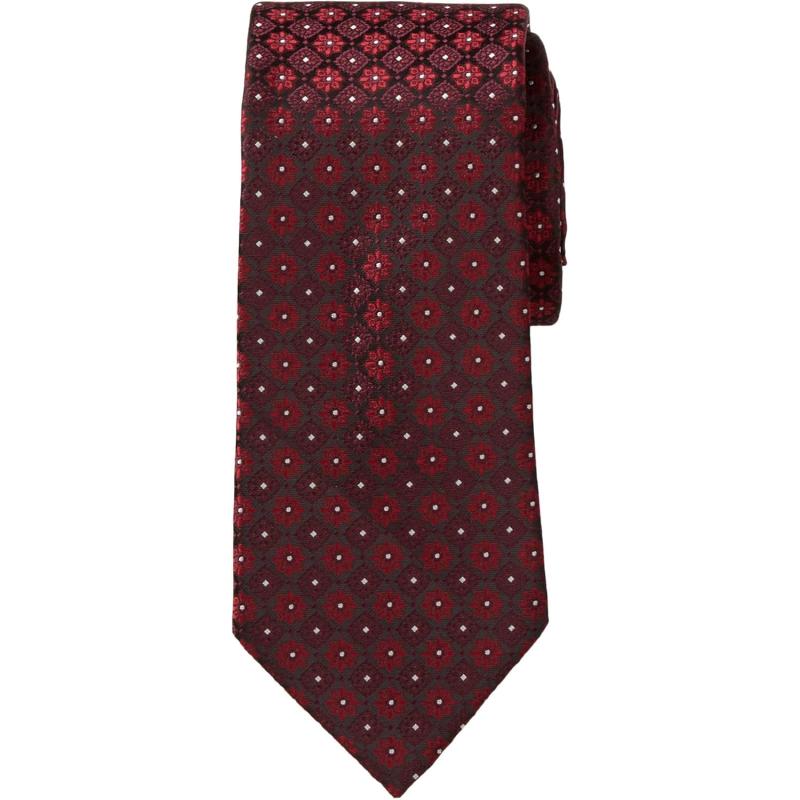 KingSize Mens Extra Long Classic Paisley TieBurgundy Floral