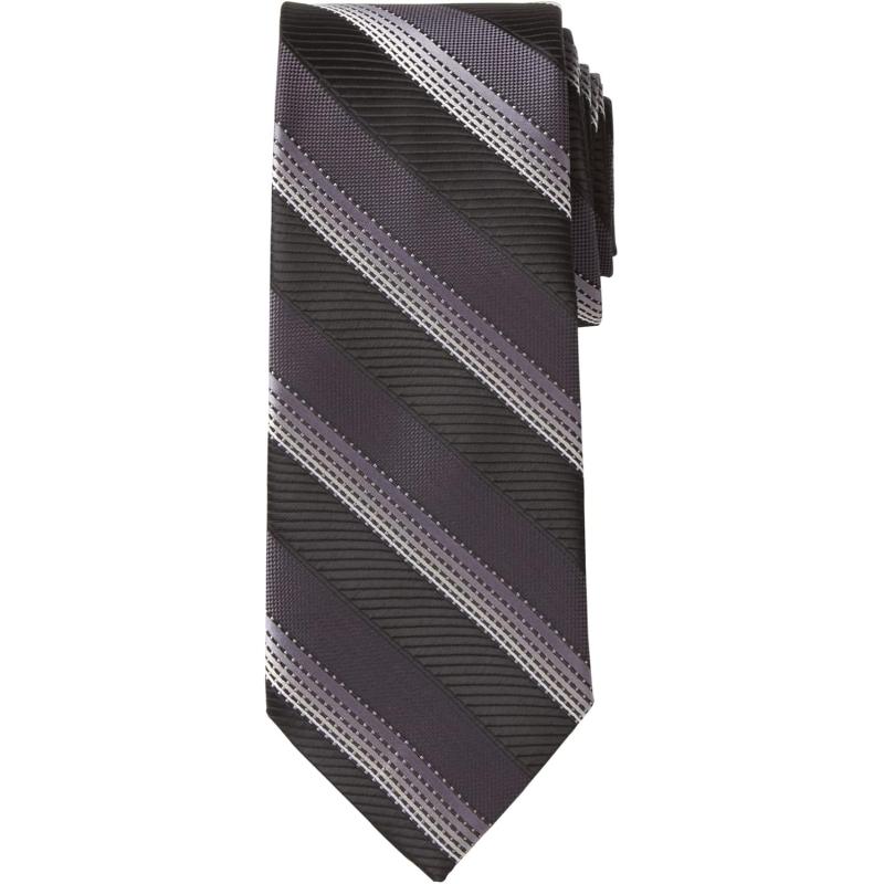 KingSize Mens KS Signature Collection Classic Stripe TieBlack Stripe