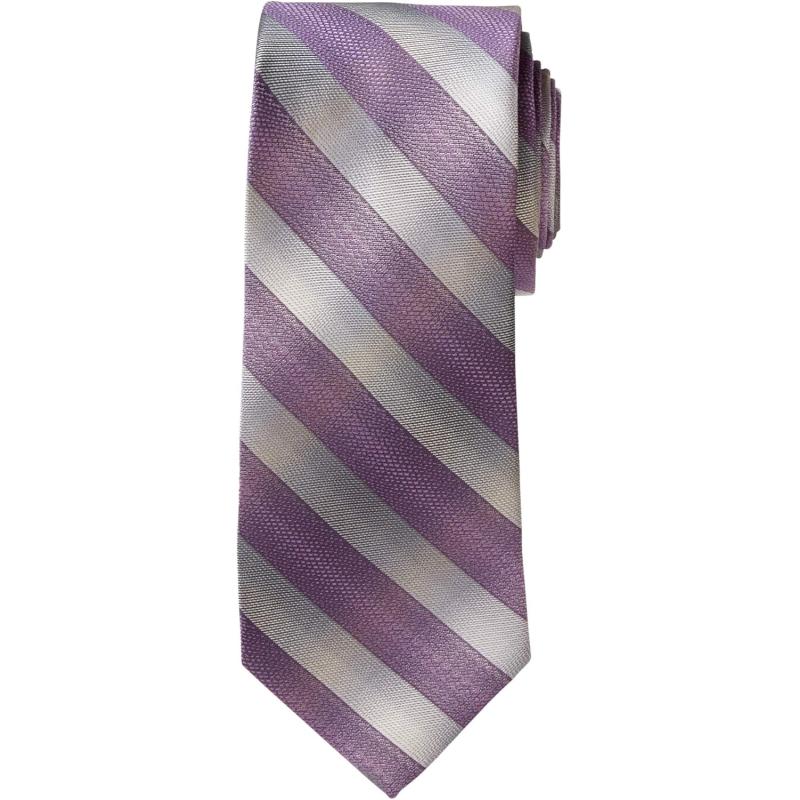 KingSize Mens KS Signature Collection Classic Stripe TieDark Purple Stripe