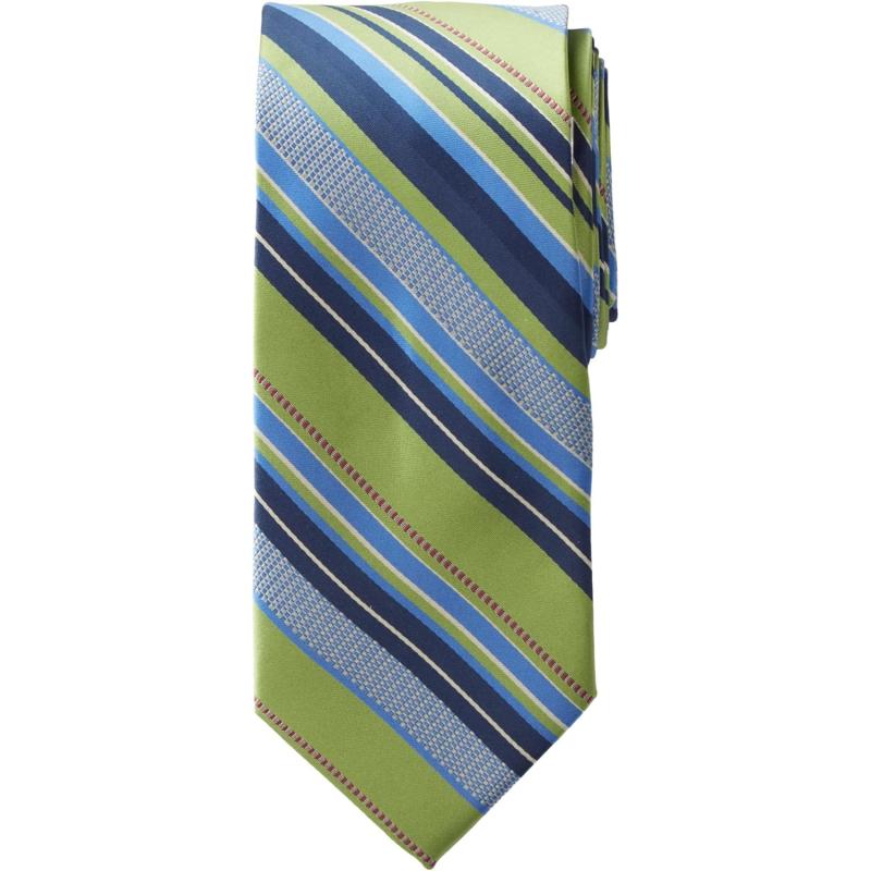 KingSize Mens KS Signature Collection Classic Stripe TieGreen Stripe