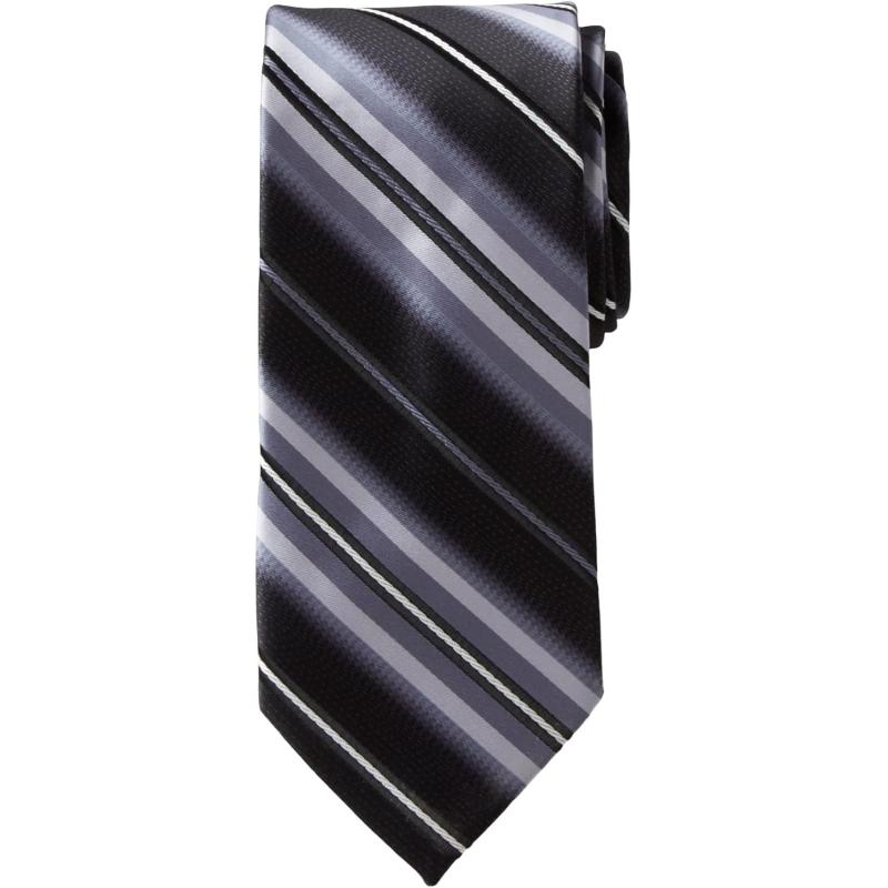 KingSize Mens KS Signature Collection Classic Stripe TieMidnight Black Stripe