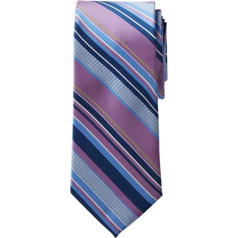 KingSize Mens KS Signature Collection Classic Stripe TiePurple Stripe