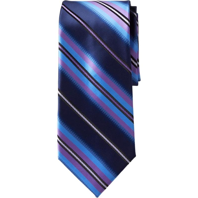 KingSize Mens KS Signature Collection Classic Stripe TieTrue Purple Stripe