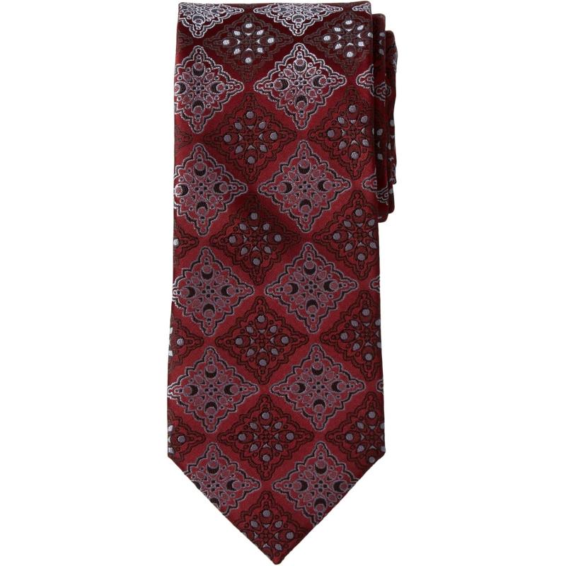 KingSize Mens KS Signature Collection Extra Long Classic Fancy TieWine Medallion