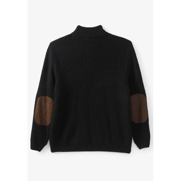 Boulder Creek by Kingsize Mens Big ampamp Tall Patch Sweater with Mock NeckOlive