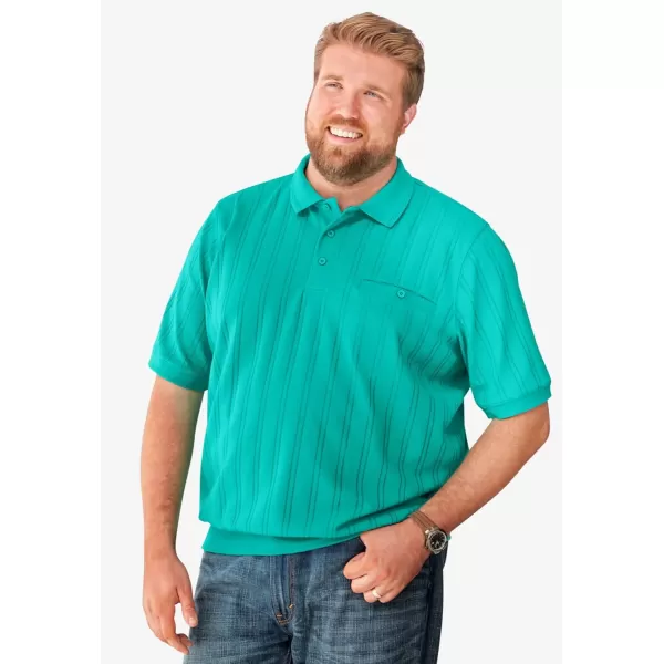 KingSize Mens Big ampamp Tall Banded Bottom Polo ShirtNavy