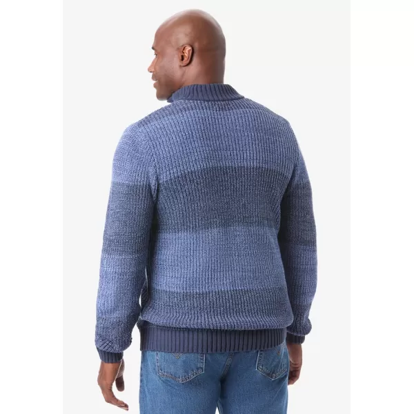 KingSize Mens Big ampamp Tall Henley Shaker SweaterKhaki Marl