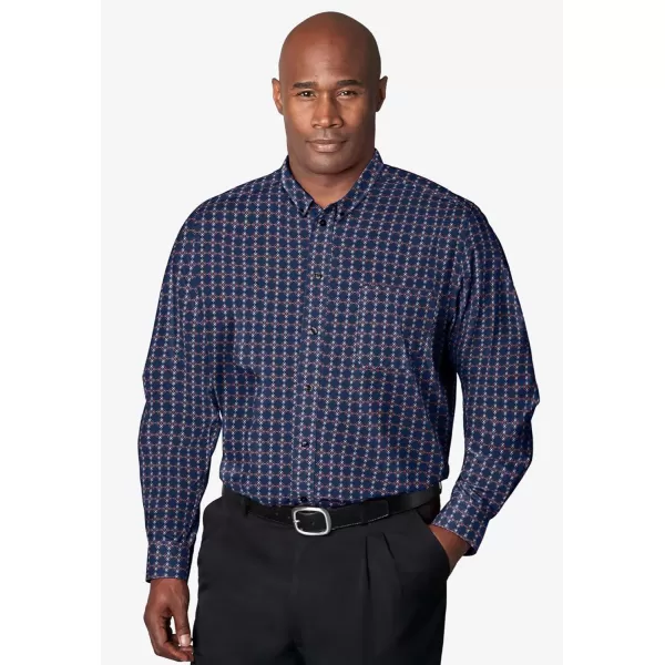 KingSize Mens Big ampamp Tall KS Signature Collection WrinkleFree LongSleeve ButtonDown Collar Dress ShirtSky Blue