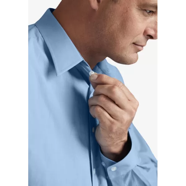 KingSize Mens Big ampamp Tall KS Signature Collection WrinkleFree LongSleeve ButtonDown Collar Dress ShirtSky Blue