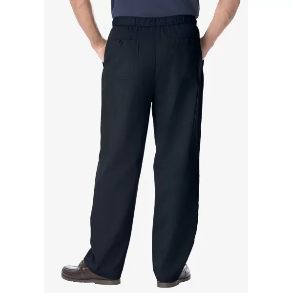 KingSize Mens Big ampamp Tall Knockarounds FullElastic Waist Pants in Twill Or DenimBlack