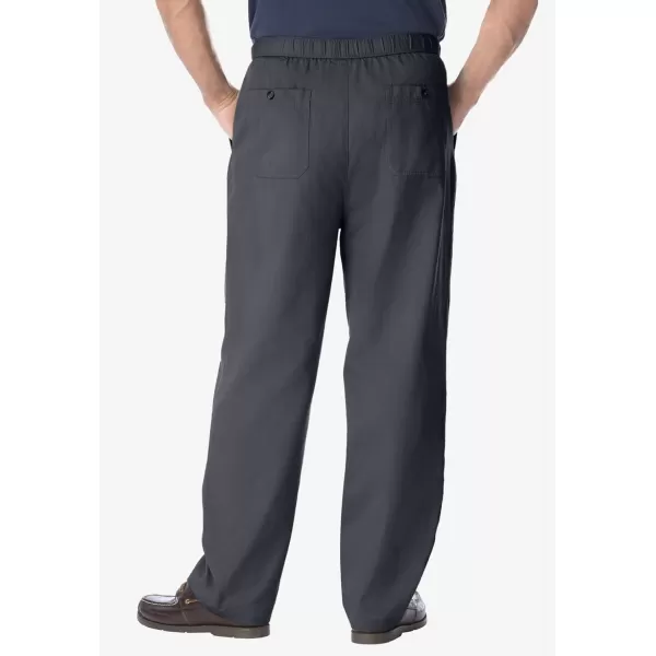 KingSize Mens Big ampamp Tall Knockarounds FullElastic Waist Pants in Twill Or DenimCarbon