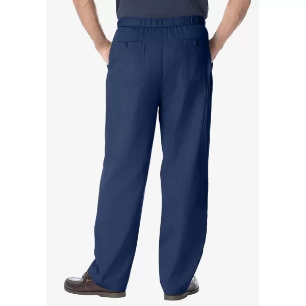 KingSize Mens Big ampamp Tall Knockarounds FullElastic Waist Pants in Twill Or DenimNavy