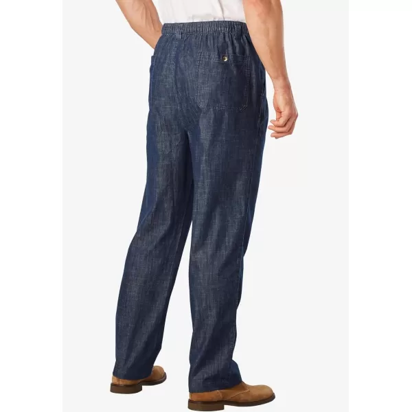 KingSize Mens Big ampamp Tall Knockarounds FullElastic Waist Pleated PantsBlack
