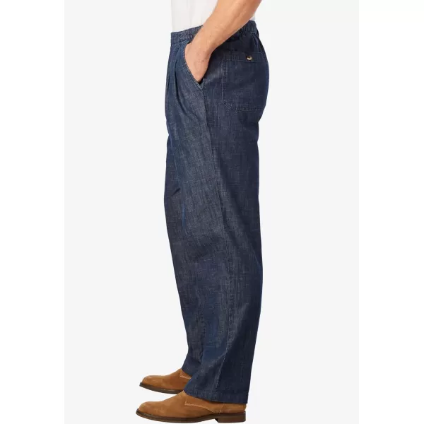 KingSize Mens Big ampamp Tall Knockarounds FullElastic Waist Pleated PantsCarbon