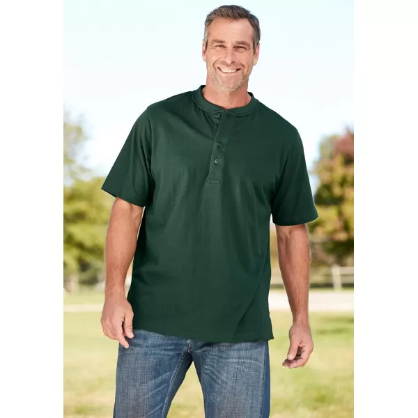KingSize Mens Big ampamp Tall ShrinkLess Lightweight Henley TShirtNavy