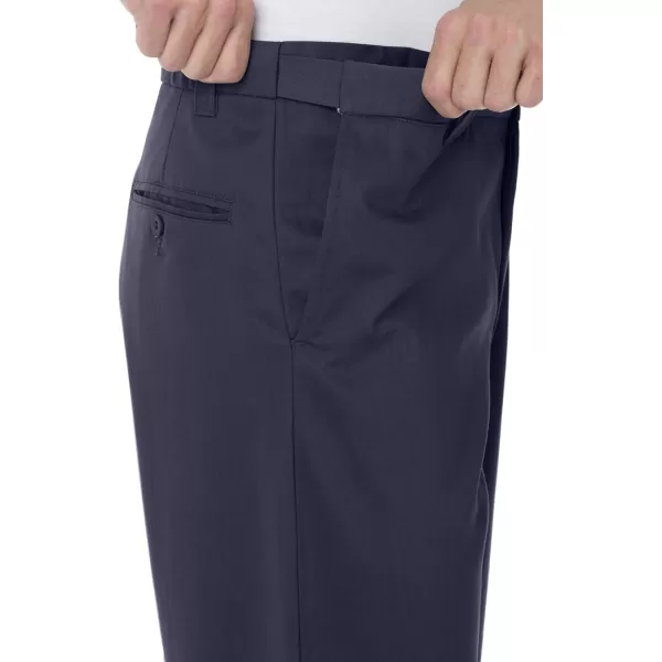 KingSize Mens Big ampamp Tall Tall WrinkleFree Expandable Waist PantNavy