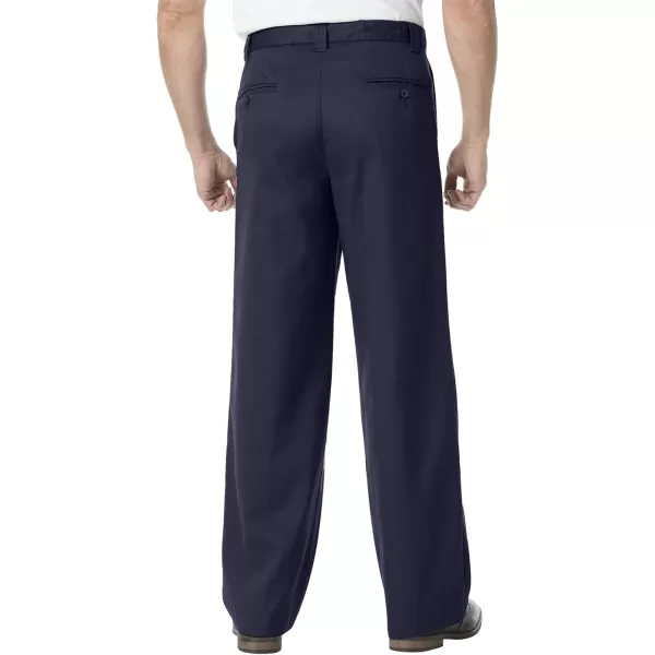 KingSize Mens Big ampamp Tall Tall WrinkleFree Expandable Waist PantNavy