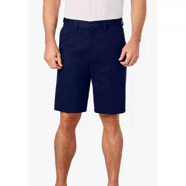 KingSize Mens Big ampamp Tall Tall WrinkleFree Expandable Waist Plain Front ShortsCarbon