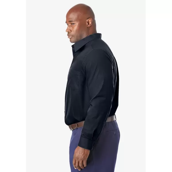 KingSize Mens Big ampamp Tall Tall WrinkleFree LongSleeve Dress ShirtBlack