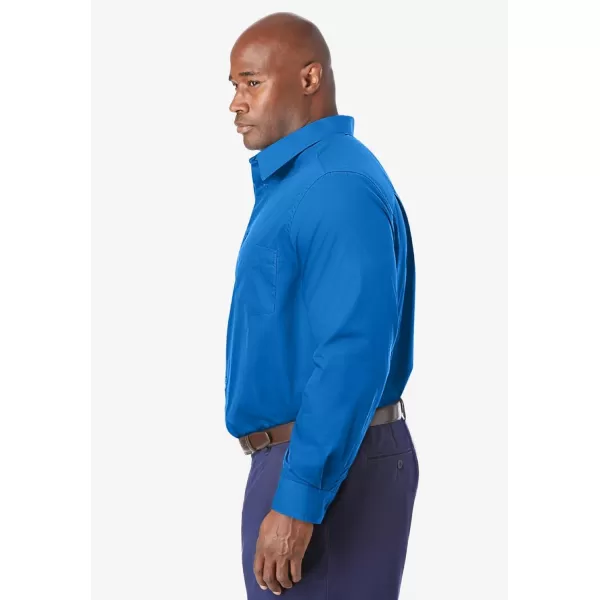 KingSize Mens Big ampamp Tall Tall WrinkleFree LongSleeve Dress ShirtRoyal Blue