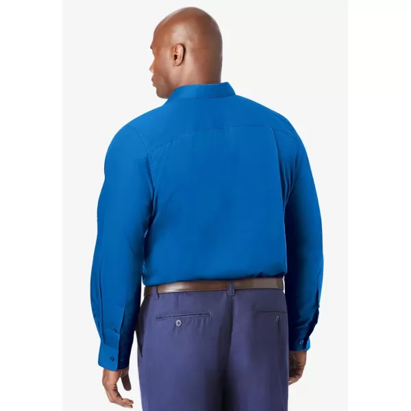 KingSize Mens Big ampamp Tall Tall WrinkleFree LongSleeve Dress ShirtRoyal Blue