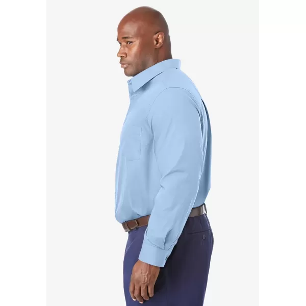 KingSize Mens Big ampamp Tall Tall WrinkleFree LongSleeve Dress ShirtSky Blue 5152