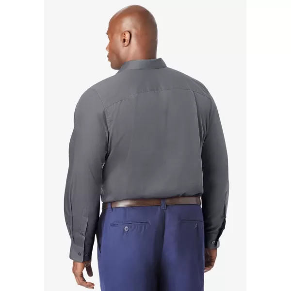 KingSize Mens Big ampamp Tall Tall WrinkleFree LongSleeve Dress ShirtSteel