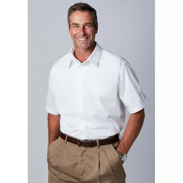 KingSize Mens Big ampamp Tall Tall WrinkleFree ShortSleeve Dress ShirtRoyal Blue