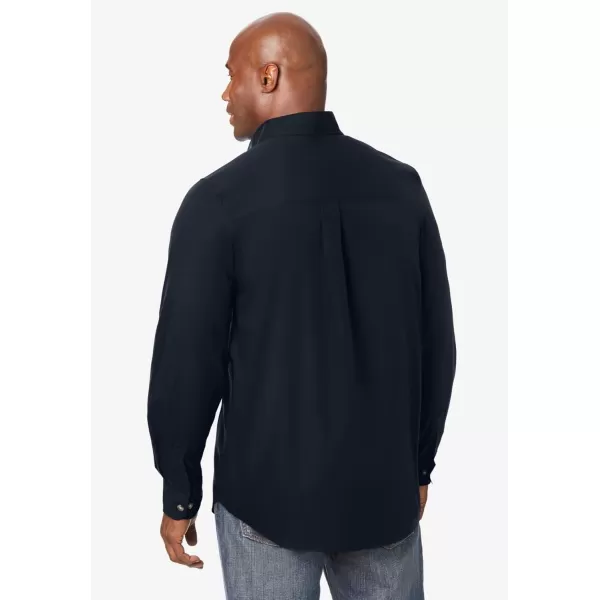 KingSize Mens Bigampamp Tall Long Sleeve Wrinkle Free Sport ShirtBlack