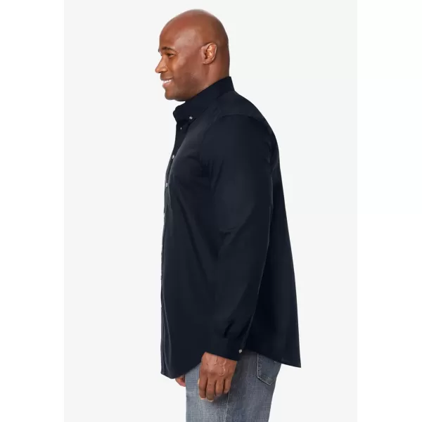 KingSize Mens Bigampamp Tall Long Sleeve Wrinkle Free Sport ShirtBlack