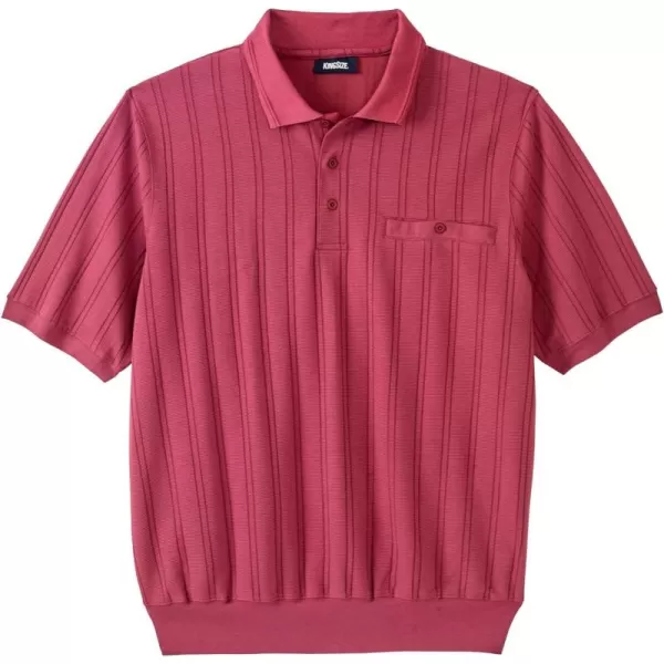 KingSize Mens Big ampamp Tall Banded Bottom Polo ShirtAntique Burgundy