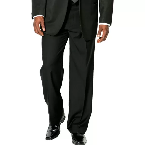 KingSize Mens Big ampamp Tall Plain Front Tuxedo PantsBlack
